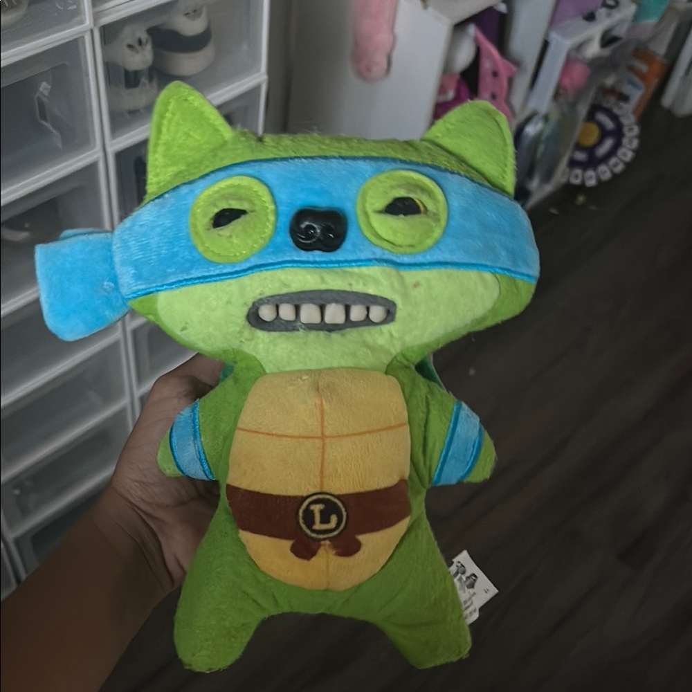 Green and Blue Plush Superhero Toy
